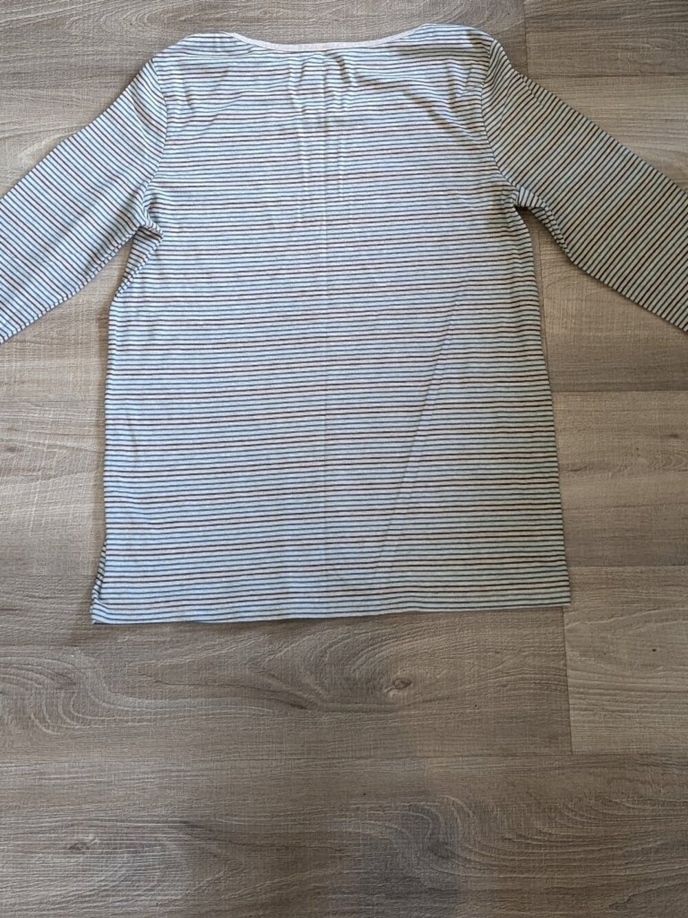 EUC Turquoise Striped 3/4 Sleeve Top